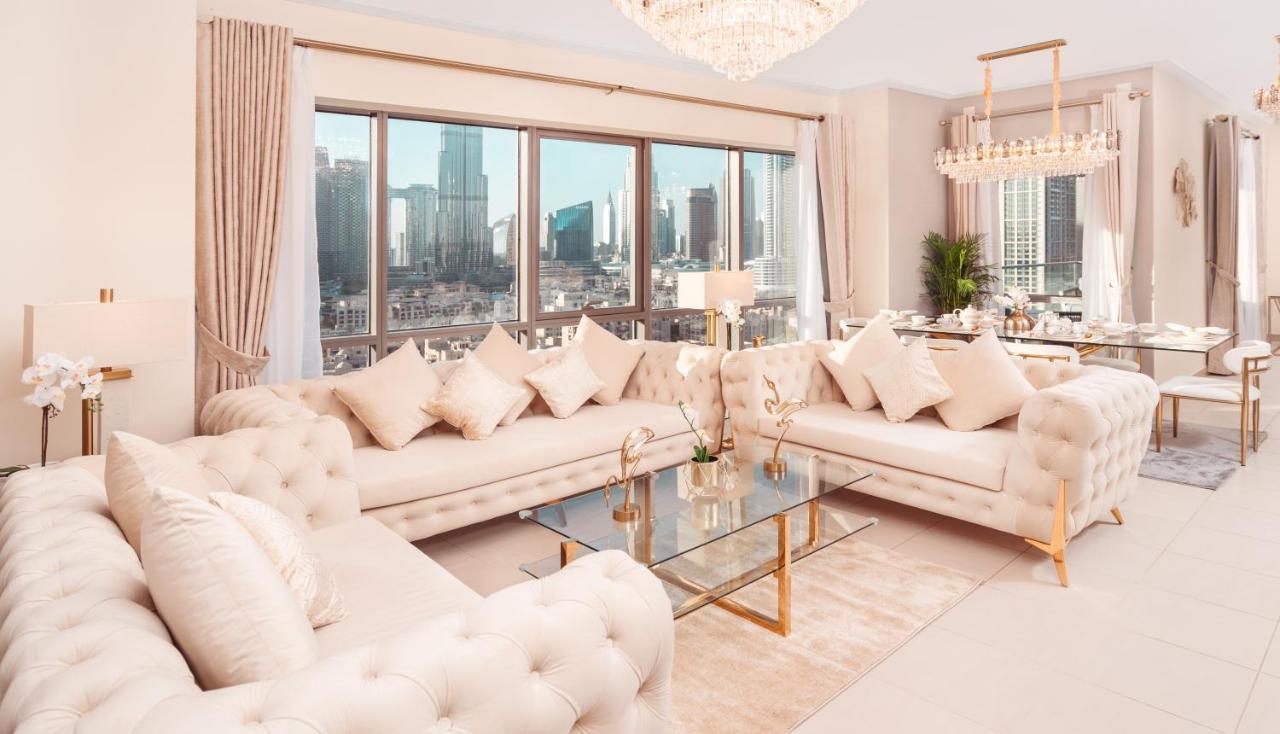 Elite Royal Apartment - Panoramic Full Burj Khalifa, Fountain & Skyline View - Baron Dubai Luaran gambar